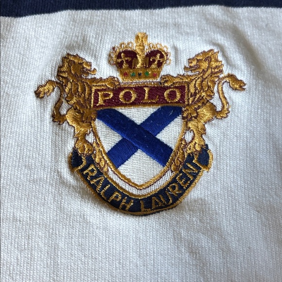 Ralph Lauren Classic Navy and Cream rugby shirt - Picture 4 of 8